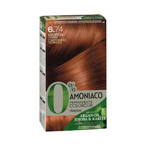 Coloración permanente 0% amoníaco 6.74 marrón cobrizo Colorcor