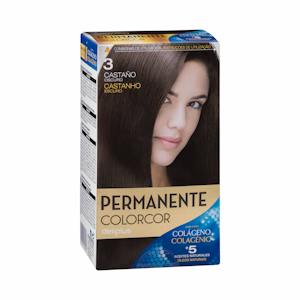Coloración permanente 3 castaño oscuro Colorcor